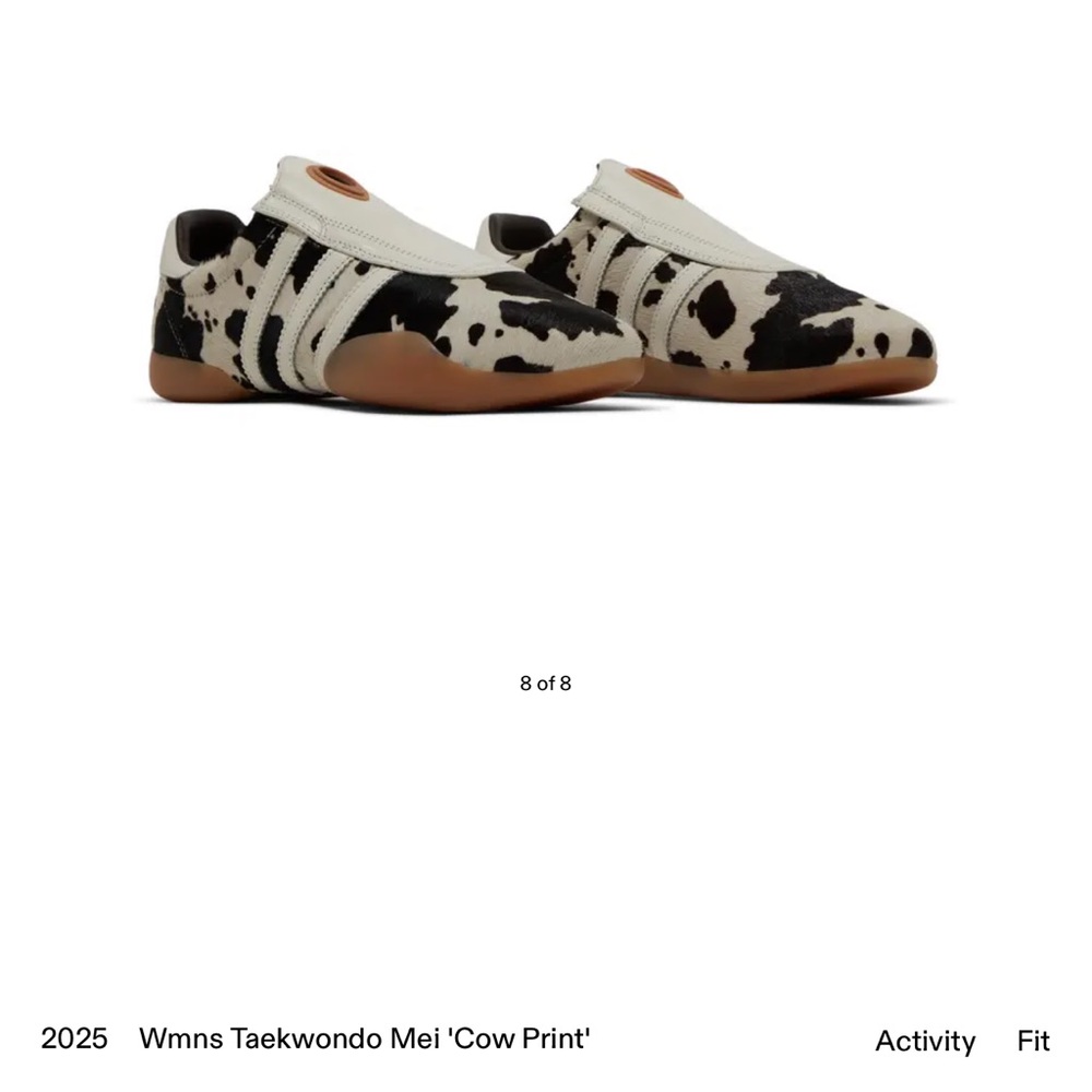 adidas Women's Taekwondo Mei Cow Print Athletic Shoes - Picture 6 of 7